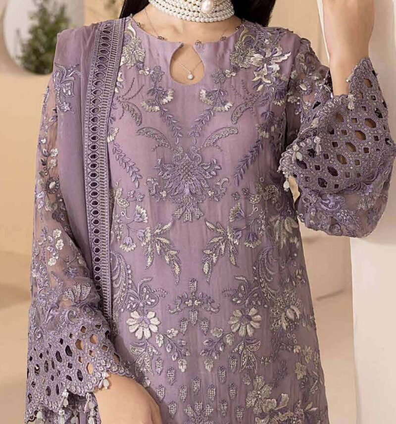 Lavish Heavy Embroidered Fancy Chiffon Party Wear Dress LH-8435 - Image 3