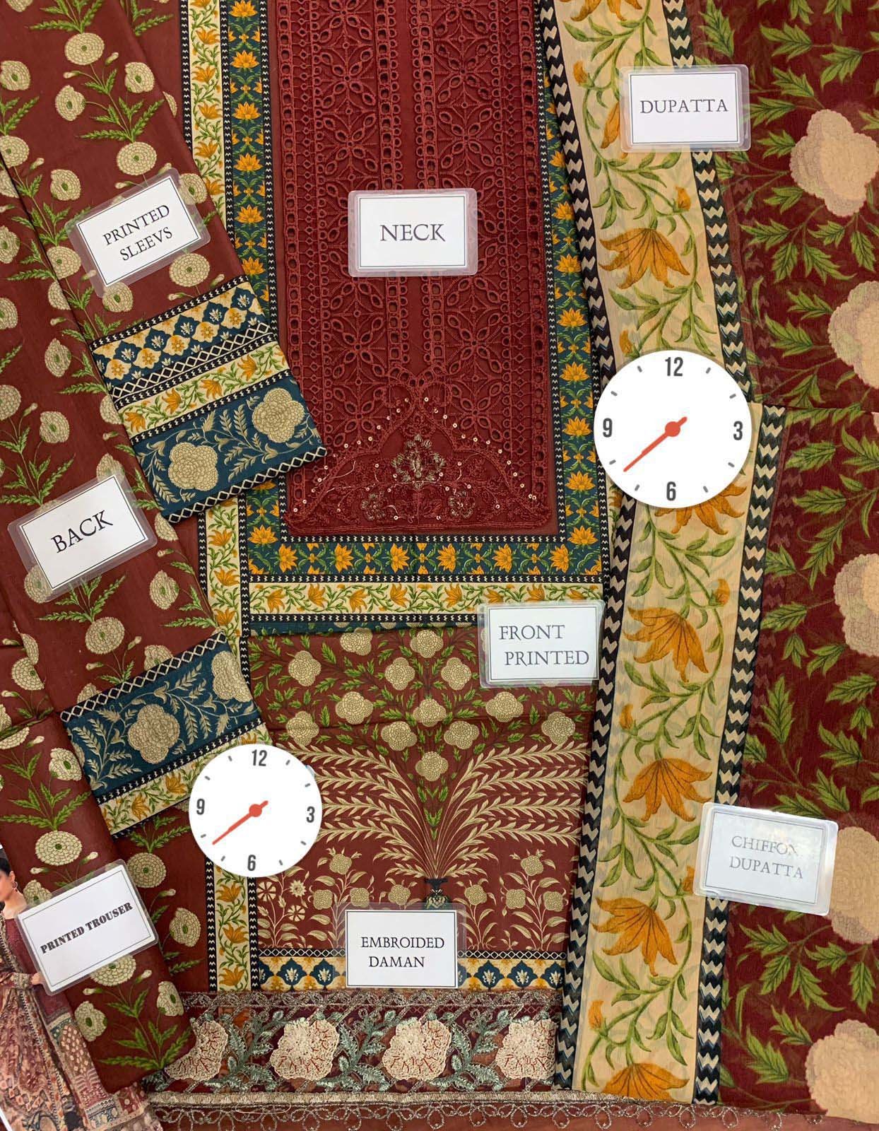 Maria B 3 PC Printed Embroidered Lawn - Image 6
