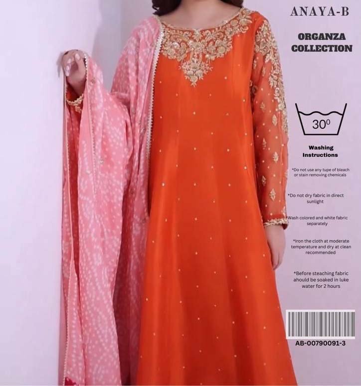 Aghaa Noor 3 Pcs Women's Unstitched Suit - AN241824