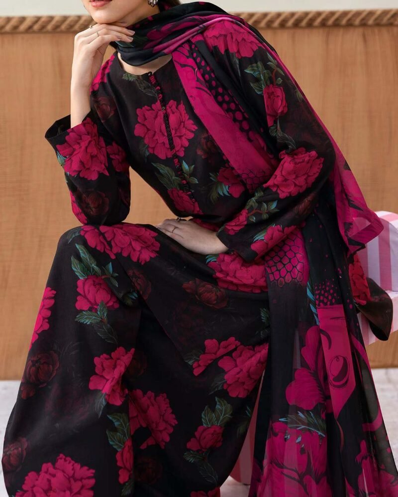 Afsanah - 3 PC DIGITAL PRINTED LAWN SUIT AN534135 - Image 4