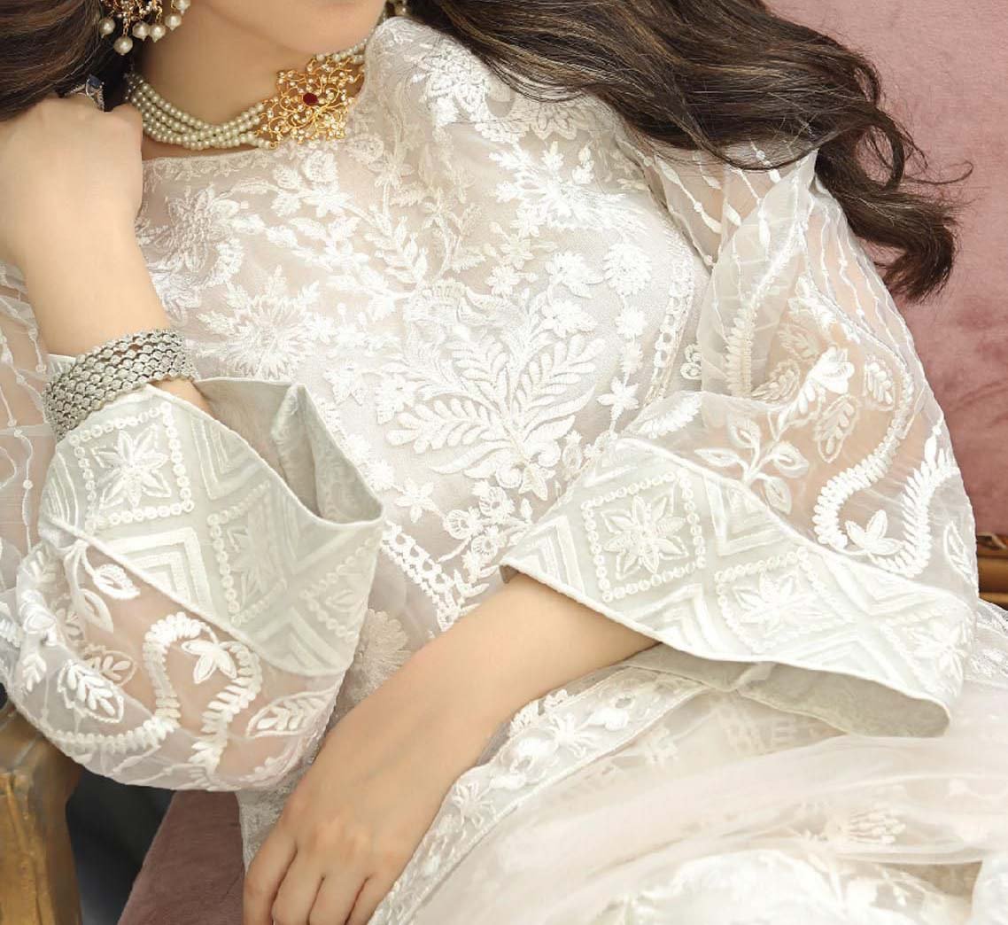 Organza Heavy Embridered Sequence Dress With Embroidered Net Dupatta CHI-969 - Image 4