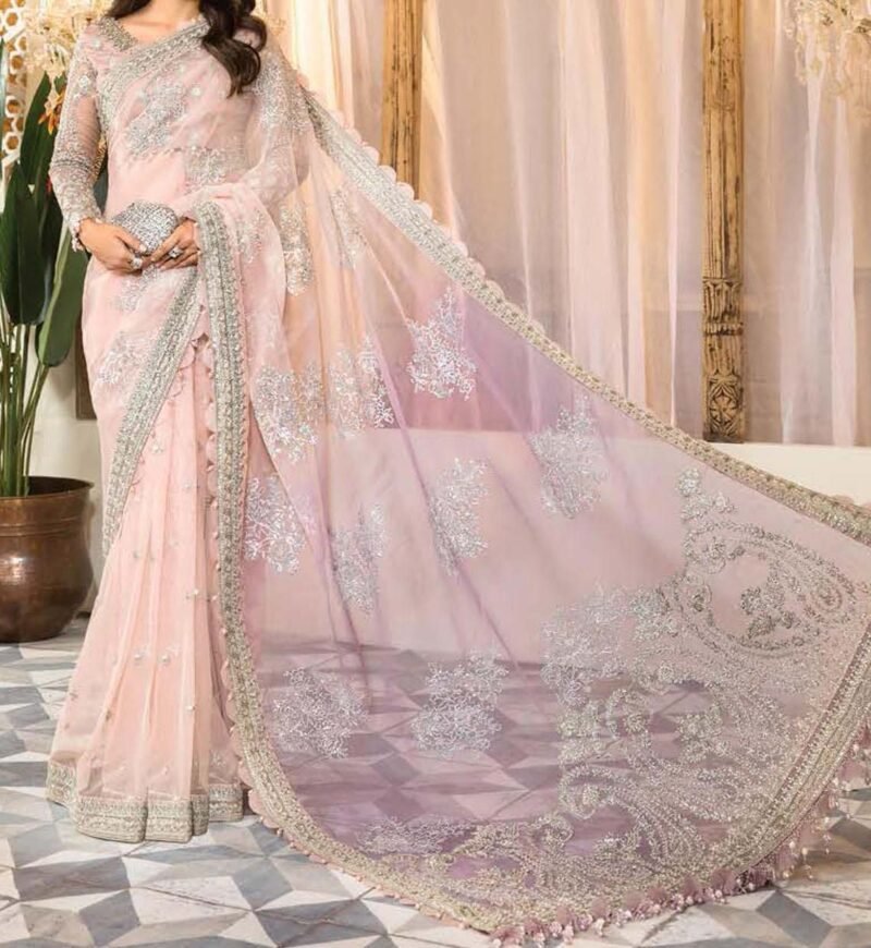 Maria B Embroidered Unstitched 3 Piece Saree - MBC-2404-22