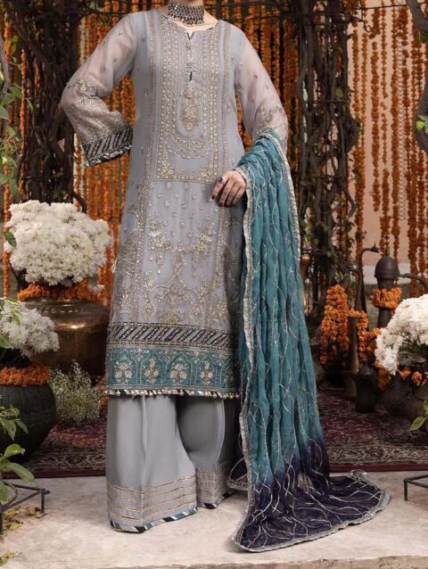 Adan's Libas Unstitched Chiffon 3 Piece - J0039