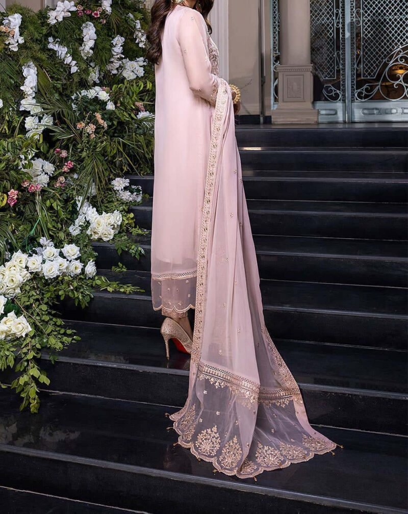 Azure - Embroidered Chiffon 3 Piece Unstitched -AZ6843 - Image 3