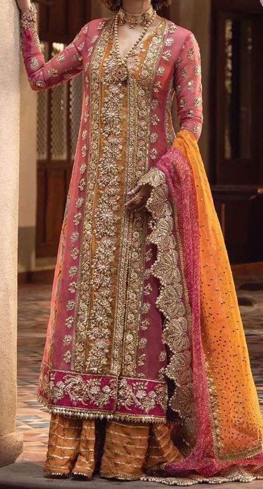 Crimson Aik Jhalak MEHNDI GALORE Organza 3 pc - 08382