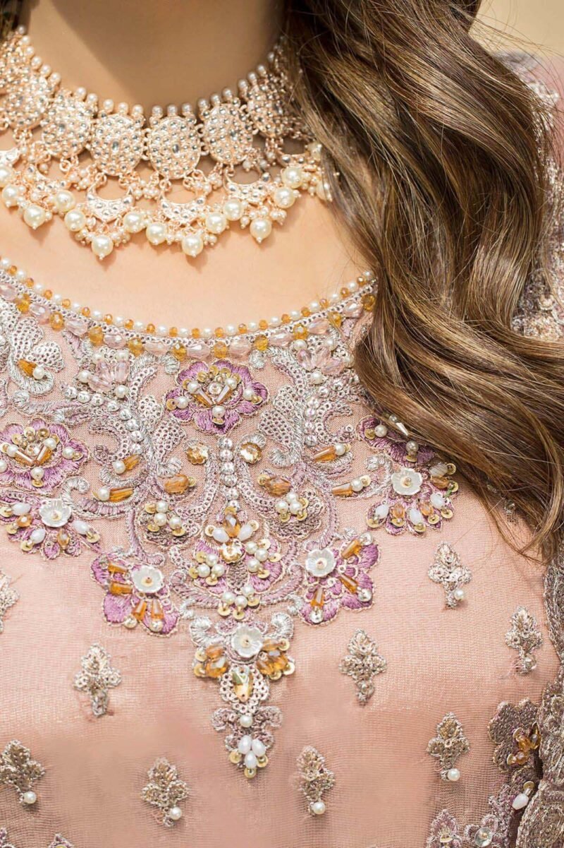 Imrozia Peach Gharara Collection Net Replica - 34451 - Image 4