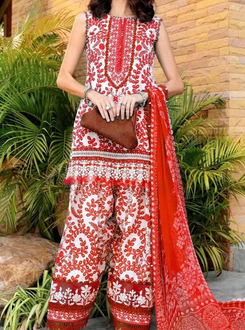 MARIA B 3 Piece Unstitched Printed Lawn Suit - MPT-3543