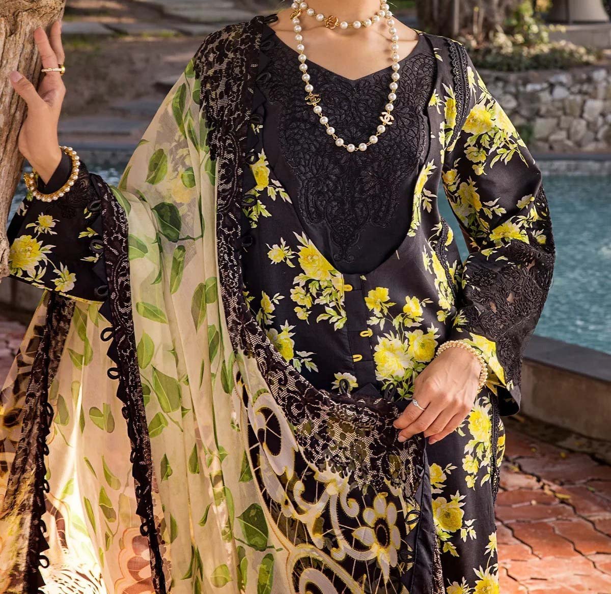 ELAF Embroidered Lawn Unstitched 3Pc Suit - Image 6