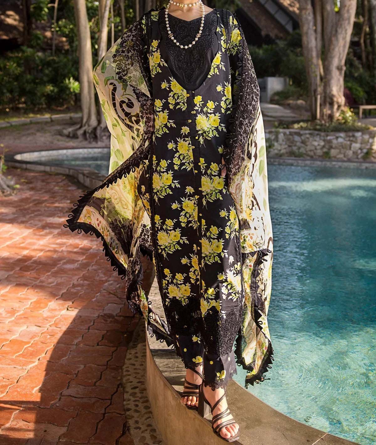ELAF Embroidered Lawn Unstitched 3Pc Suit - Image 7