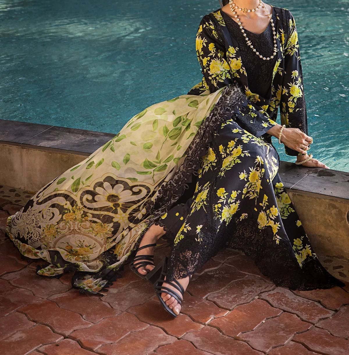 ELAF Embroidered Lawn Unstitched 3Pc Suit - Image 8