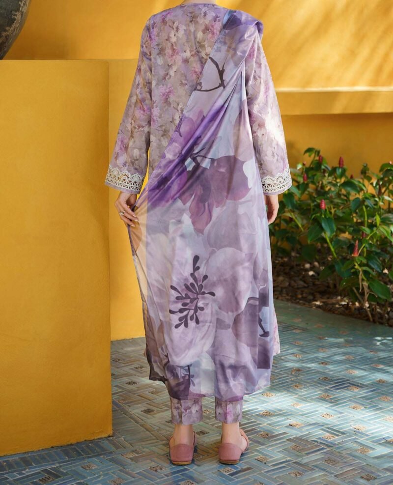 Baroque 3 PC Unstitched EMBROIDERED PRINTED LAWN