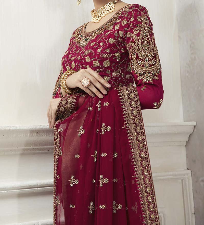 Maria B Unstitched Saree -MB35413 - Image 2