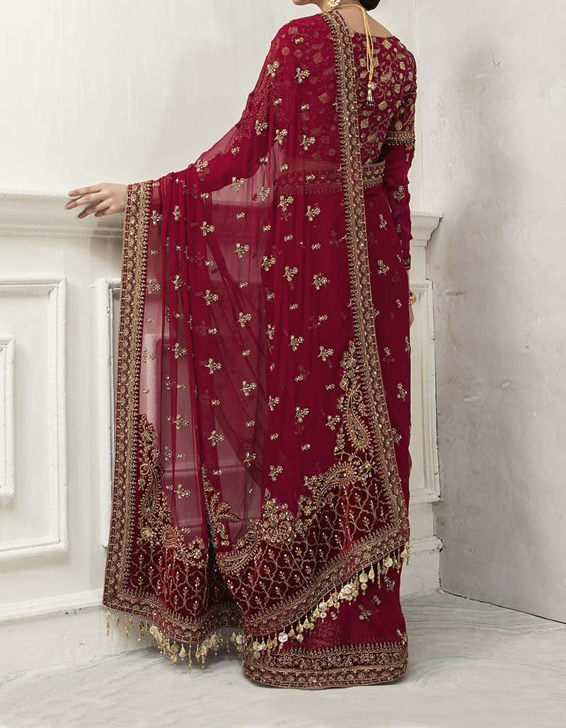 Maria B Unstitched Saree -MB35413 - Image 3