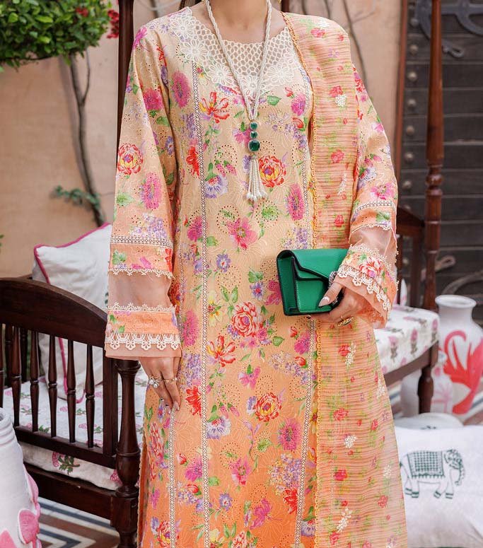 RajBari Printkari Embroidered Lawn Suit Unstitched 3 Piece - Image 6