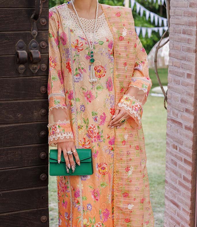 RajBari Printkari Embroidered Lawn Suit Unstitched 3 Piece - Image 10