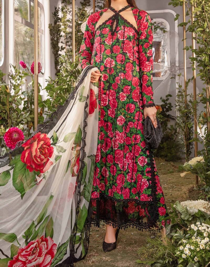 Maria B Embroidered Lawn 3 Piece Unstitched Suit MBL-MPT-2106-B-24