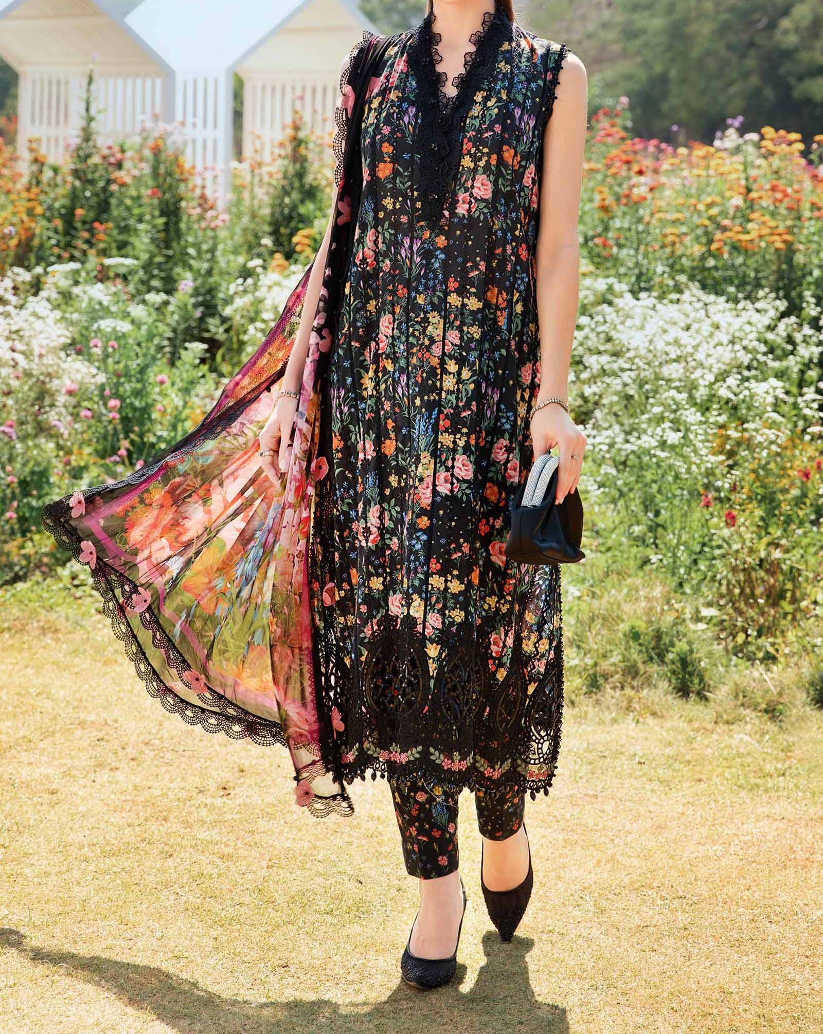 Maria B - 3 Piece Unstitched Printed Lawn Suit - MPT-2507-B