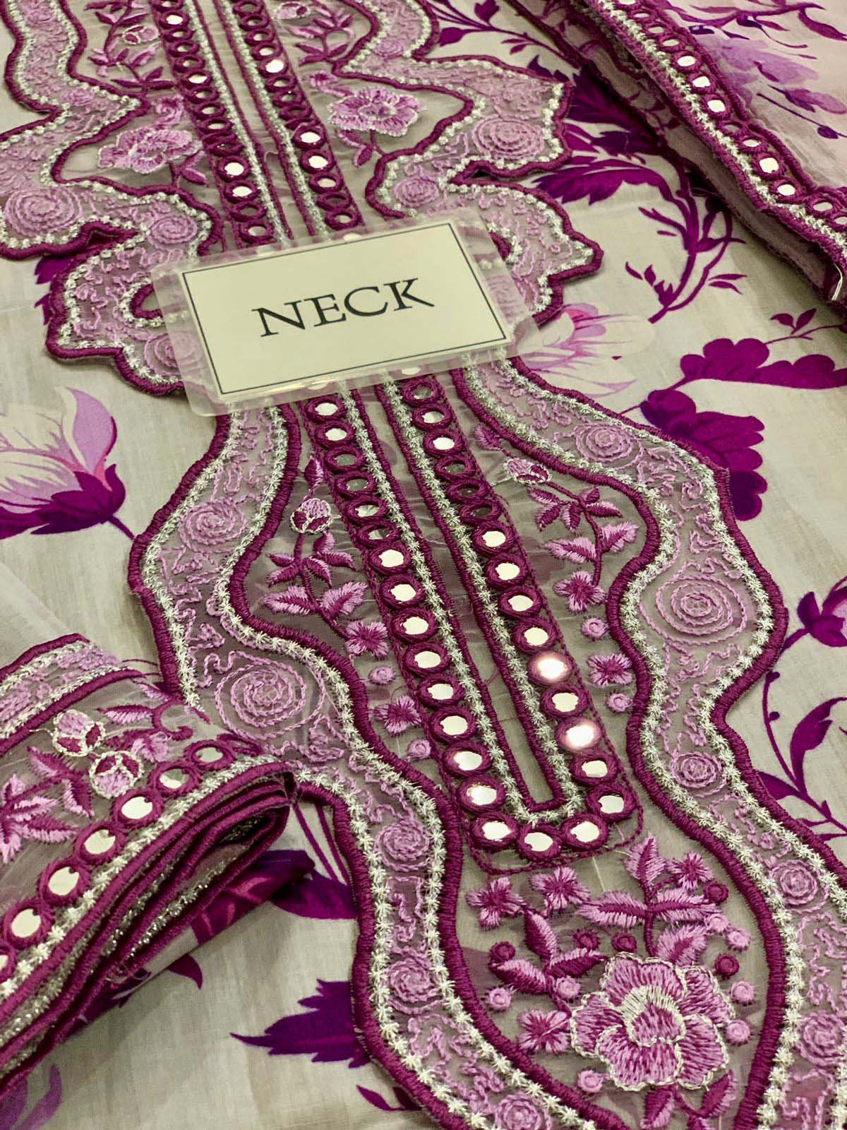 Aneela - 3 PC Unstitched Digital Printed Heavy Embroidered Dress - AN5164 - Image 4
