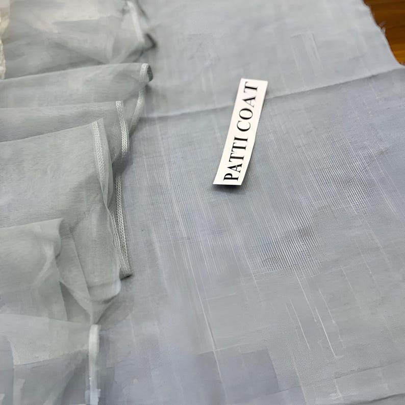 Maria B Couture Ice Blue Saree Embroided Unstitched 3PC MC-049 - Image 8