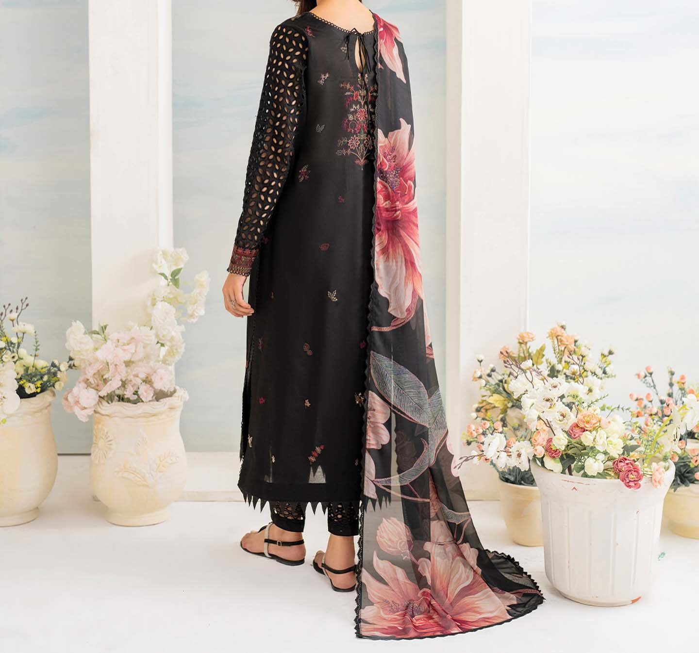 IZNIK-3PC DHANAK EMBROIDERED SUIT - IK54252 - Image 5