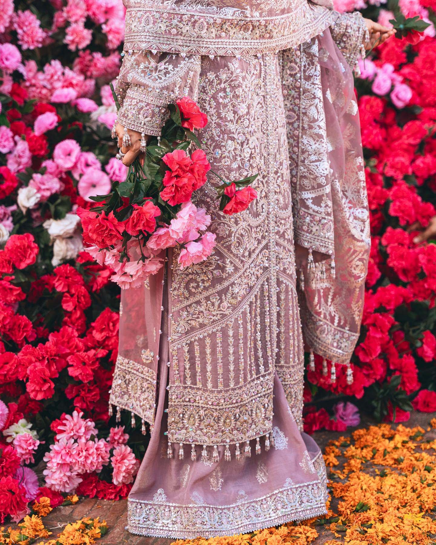Kanwal Malik Organza Embroidered 3-Piece with Satin Silk Trouser Unstitched KM846532 - Image 4