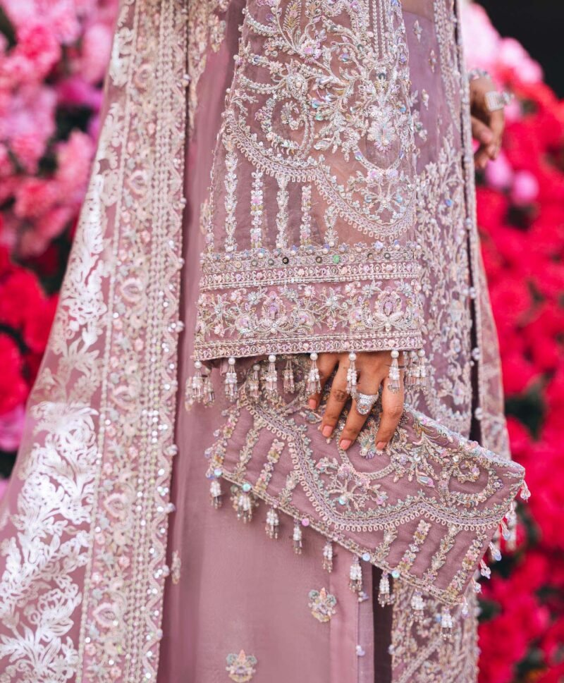 Kanwal Malik Organza Embroidered 3-Piece with Satin Silk Trouser Unstitched KM846532 - Image 5