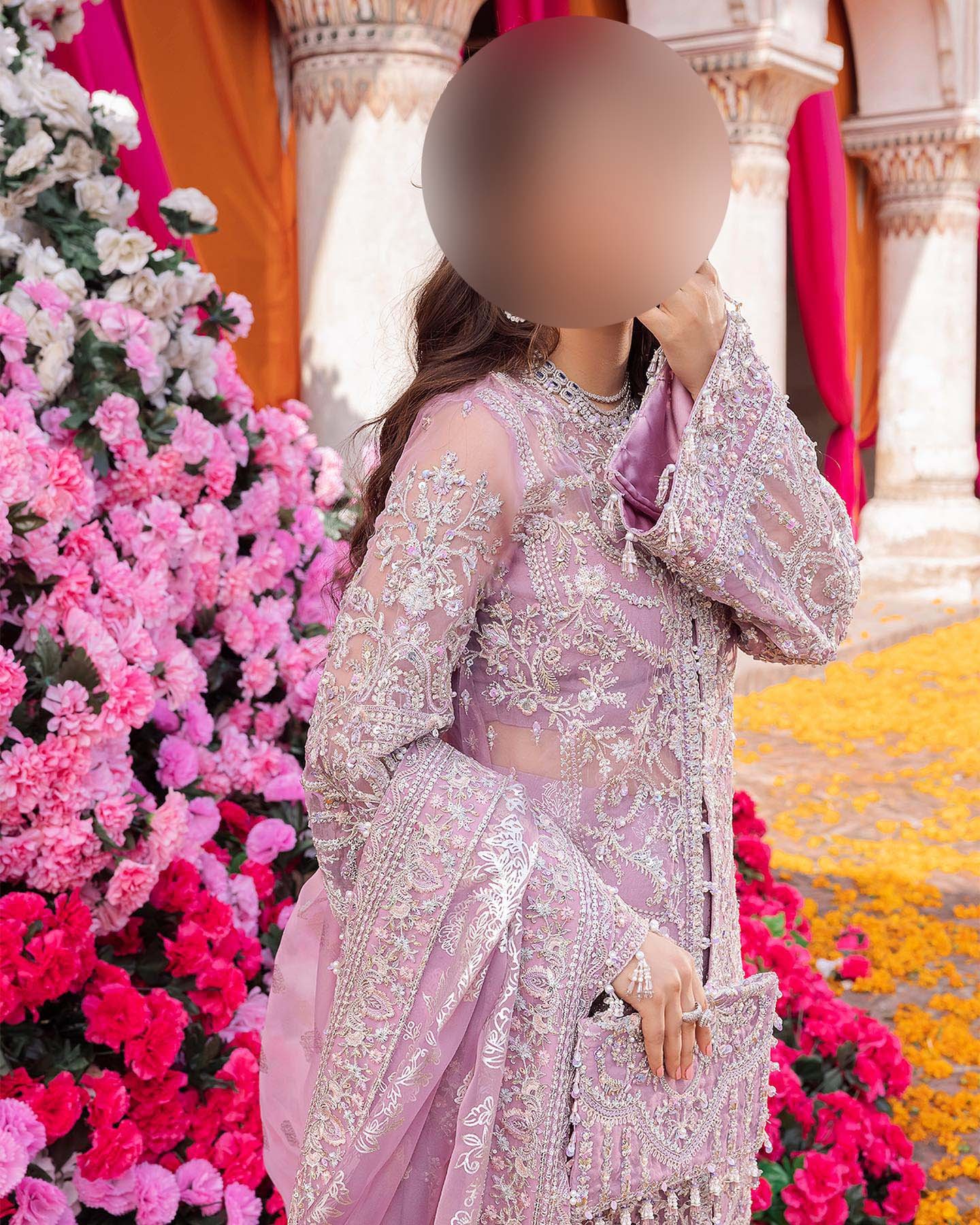 Kanwal Malik Organza Embroidered 3-Piece with Satin Silk Trouser Unstitched KM846532 - Image 3