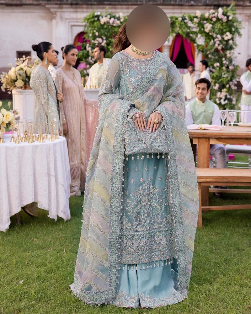Kanwal Malik Organza Embroidered 3-Piece with Satin Silk Trouser Unstitched KM48643