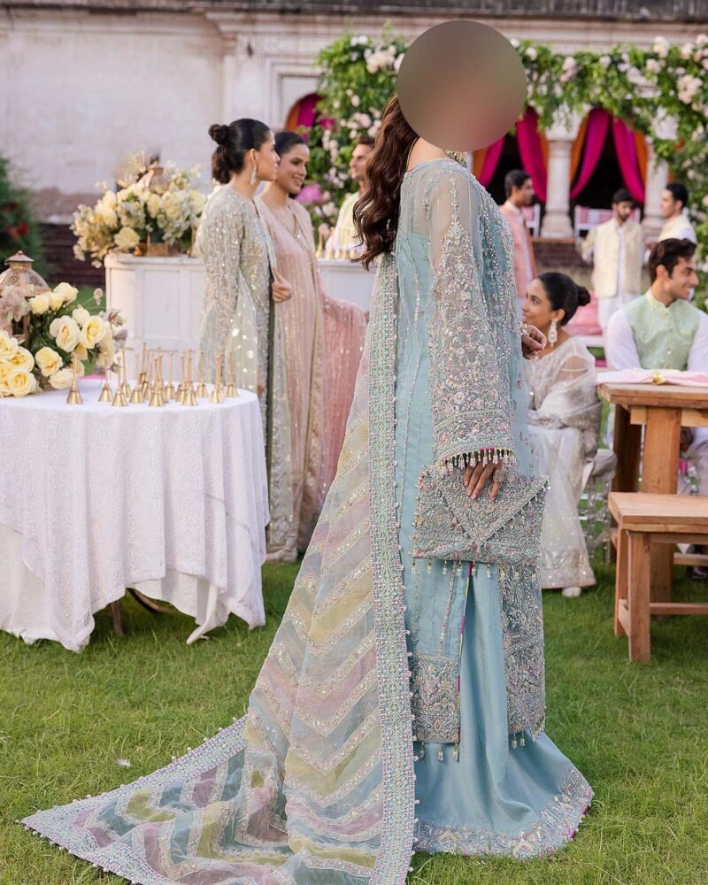 Kanwal Malik Organza Embroidered 3-Piece with Satin Silk Trouser Unstitched KM48643 - Image 3