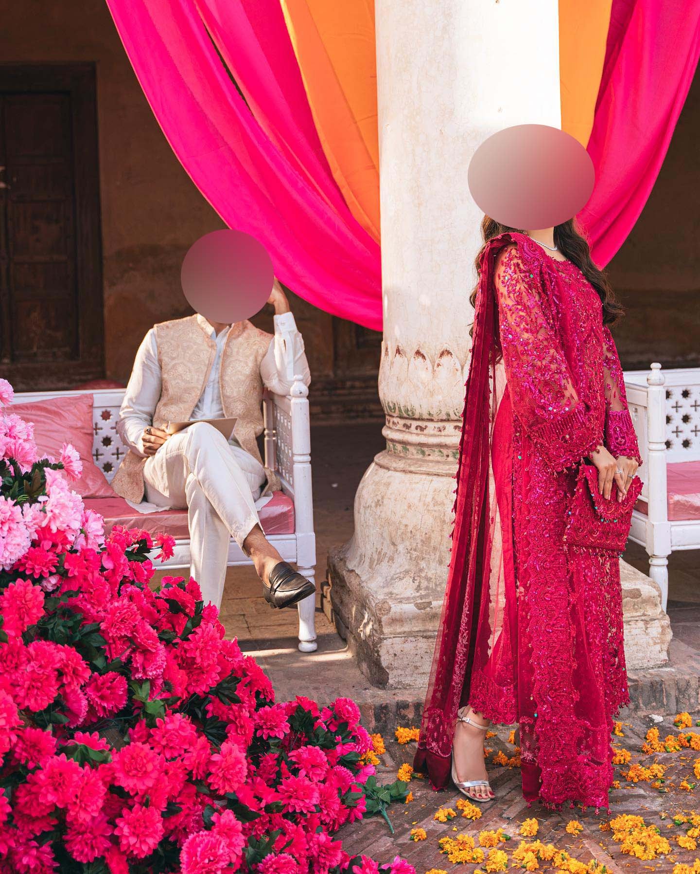 Kanwal Malik Luxury Net Suit with Heavy Hand Embellishment & Shamoz Silk Trouser KM372 - Image 2