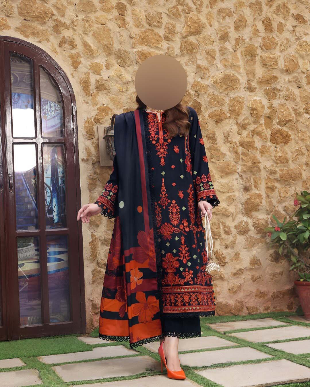 Aneela’s Luxury Lawn Suit with Diamond Print Dupatta A71D
