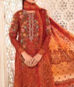 Maria.B Unstitched Chiffon Suite UP22 - Image 2