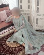 Gulaal Heavy Embroidered Net 3-Piece Suit – Unstitched UP53 - Image 3