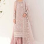 Baroque Organza Embroidered 3-Piece Suit – Unstitched UP54