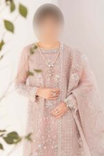 Baroque Organza Embroidered 3-Piece Suit – Unstitched UP54 - Image 2