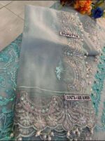 Elaaf Bridal Organza Embroidered 3-Piece Suit UP14 - Image 6