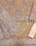 Maria.B Exclusive 2024 Heavy Embroidered Net Saree UP30 - Image 4