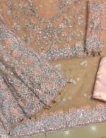 Maria.B Exclusive 2024 Heavy Embroidered Net Saree UP30 - Image 5