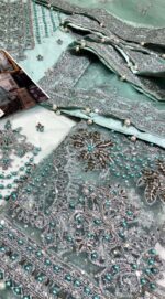 Gulaal Heavy Embroidered Net 3-Piece Suit – Unstitched UP53 - Image 4