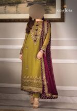 Asim Jofa Chiffon Embroidered 3-Piece Suit – Unstitched UP24