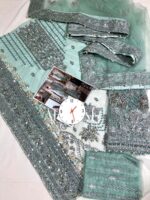 Gulaal Heavy Embroidered Net 3-Piece Suit – Unstitched UP53 - Image 5