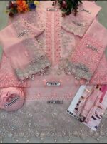 Elaaf Bridal Organza Embroidered 3-Piece Suit UP14 - Image 2