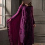 Azure Chiffon Heavy Embroidered 3-Piece Suit – Unstitched