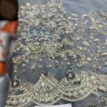 Maria.B Exclusive 2024 – Heavy Embroidered Net Saree UP29 - Image 5